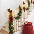 thumbnail image 4 of Christmas Deco Mesh Ribbon Rolls, Metallic Foil Glitter Wired Ribbon for Wreath Making, 32.8ft Craft Ribbon for Garland Bow Tree Swags Holiday DIY Party Home Decor Supplies, 4 of 7