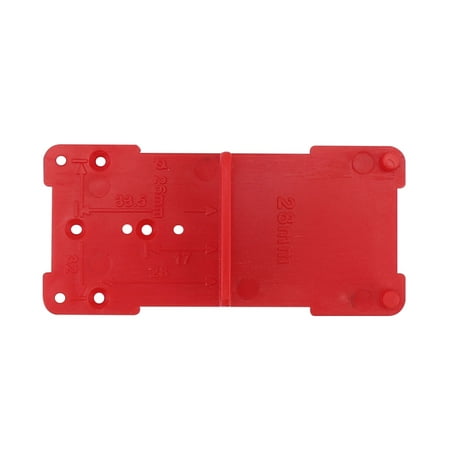 

AMNHDO 26mm 35mm Hinge Hole Drilling Guide Door Cabinet Opener Locator (Red)