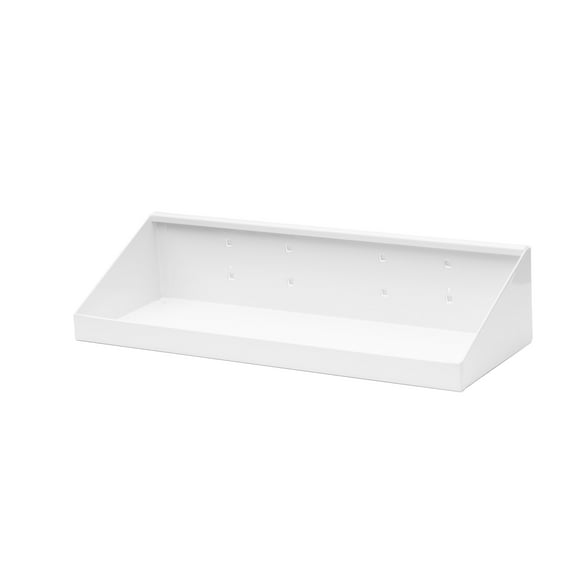 Triton Products 18 In. W x 6-1/2 In. D White Epoxy Coated Steel Shelf for LocBoard