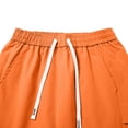 thumbnail image 5 of Men's Quick Dry Pul on Cargo Shorts Lightweight Relaxed Fit Outdoor Workwear Athletic Shorts with Muti Pocket Elastic Waist Drawstring Big and Tall Size S-4XL Orange, 5 of 9