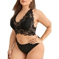 thumbnail image 4 of Julycc Plus Size Womens Comfort Bralette Lace Lingerie Crop Top Wirefree Bra, 4 of 5