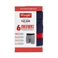thumbnail image 4 of Wrangler Men's Cotton Stretch Boxer Brief Set, Boxer Briefs Underwear for Men, L, 6 Pack, 4 of 11