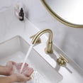 thumbnail image 2 of Dual Handle Deck Mounted Bathroom Widespread Faucet with Pop-up Drain, 2 of 5