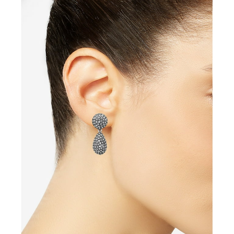 Nina Pave Teardrop Earrings Walmart
