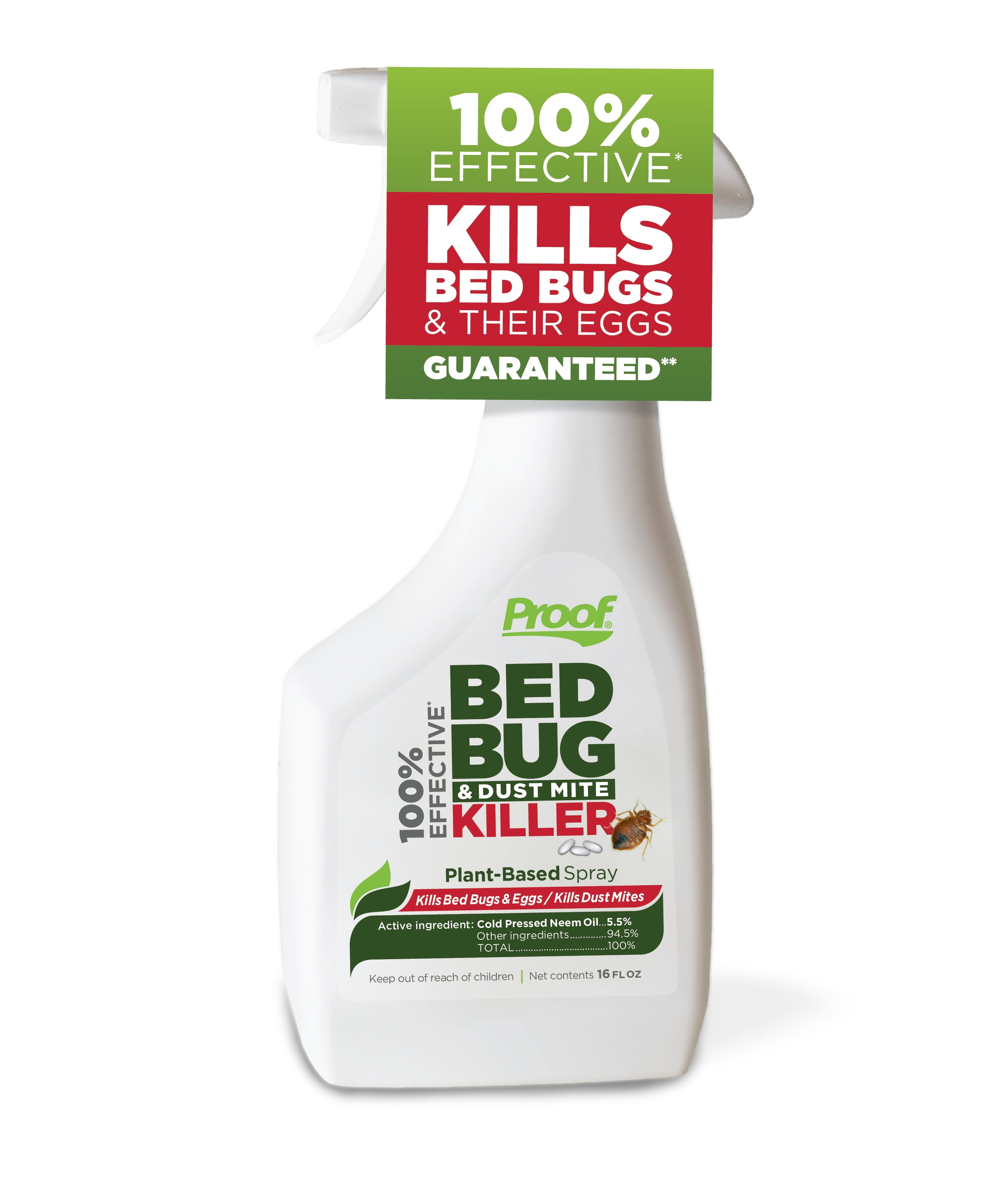 100% Effective* Proof® Bed Bug & Dust Mite Killer 