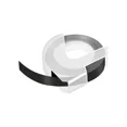 thumbnail image 3 of 10K 3D Tapes White On Black 9Mm For Dymo Organizer Xpress Embossing Label Maker, 3 of 5