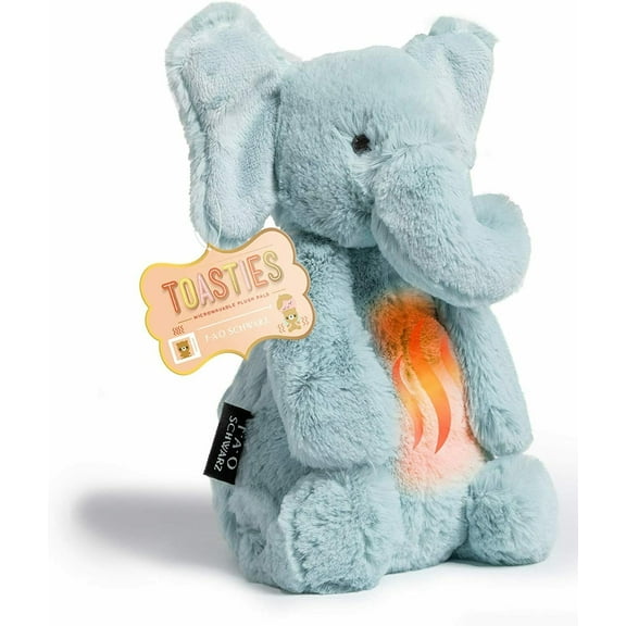 FAO Schwarz 12 '' Warm Paws Plush Elephant, Microwave Warm-Up Lavender Aroma