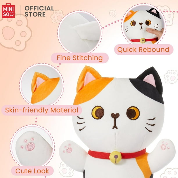 Almohada de peluche MINISO Long Cat Kitten con forma de animal de