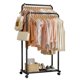 thumbnail image 1 of Perchero Sakugi Clothing con estante de malla de almacenamiento y ruedas, 1 of 3