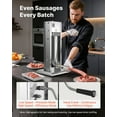thumbnail image 5 of VEVOR Manual Sausage Stuffer, 11 LBS / 5 L Vertical Meat Stuffer, Dual-Speed Sausage Casing Meat Filling Machine, Stainless Steel Heavy Duty Filler with 5 Stuffing Tubes, for Commercial & Home Use, 5 of 9