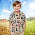 thumbnail image 2 of LIBRCLO Kids Button Down Shirts for Boys Size 8 Years Short Sleeve Summer Beach Shirts Casual Cowboy Prints Shirt Beige, 2 of 8