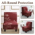 thumbnail image 3 of Armless Accent Chair Cover, Stretch Jacquard Chair Slipcover Soft Slipper Chair Covers Furniture Protector Covers for Living Dining Room Hotel Reception Chair, 3 of 5