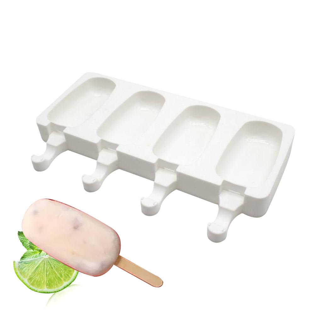 Silicone Frozen Ice Cream Mold Juice Popsicle Maker Ice Lolly Mould 2 Cavities 
