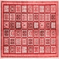 thumbnail image 1 of Ahgly Company Machine Washable Indoor Square Abstract Red Modern Area Rugs, 6' Square, 1 of 4