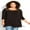 Black, variant on Avenue Women's Plus Size Jordan Plain 3/4 Sleeves Relaxed Tunic Top - Copper