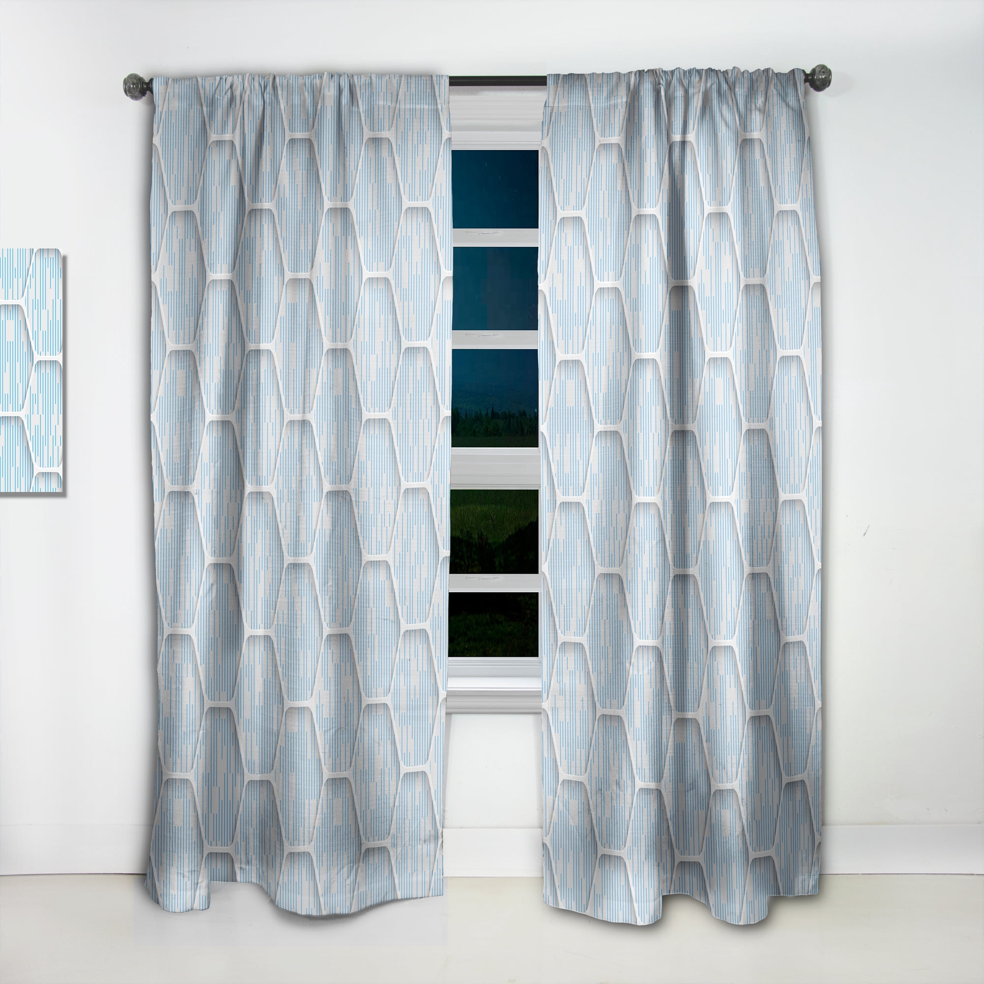 Designart 'Scandinavian Pattern V' Modern & Contemporary Curtain Panel