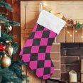 thumbnail image 5 of Coolnut 1 PCS Christmas Stocking Plaid Big Warm 17.7 x 12 Inch Hanging Xmas Stockings Decoration for Family Holiday Party Ornaments Decor Fireplace, 5 of 7