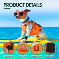 thumbnail image 4 of Kuoser Dog Life Jacket, High Flotation Dog Life Vest for Swimming Boating, Orange, XS, 4 of 7