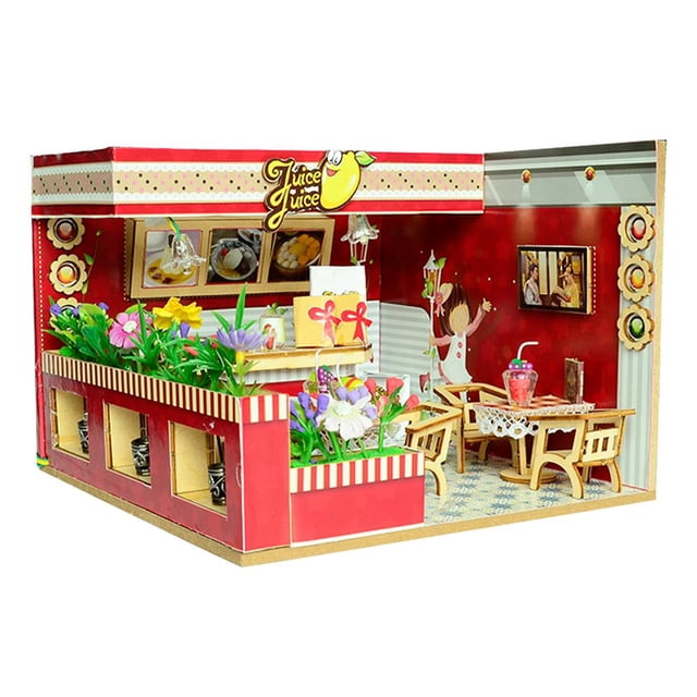 de en miniatura DIY, Juego de muebles de , de madera, DIY de escala 1: 24, Accesorios de DIY Zulema Kit de casa de muñecas en miniatura DIY
