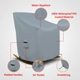 thumbnail image 5 of Rocking Chair Cover 18 Oz Waterproof - 100% Weather Resistant PVC Coated Patio Furniture Cover with Air Pockets & Drawstring for Snug Fit (39" (H) X 32" (W) X 40" (D) X 15" (FH), Grey), 5 of 6