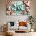thumbnail image 5 of Colorful Design Happy Birthday Banner Balloon Decoration Gift Box Floral Elements for Birthday Party Celebration Photo Shoot Event Decoration, 5 of 8