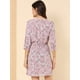 thumbnail image 5 of Vestido camisero vintage Allegra K con estampado floral Rosa oscuro XS, 5 of 6