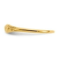 thumbnail image 4 of 14K Yellow Gold Ring Band Fashion Diamond-cut Textured Ridged Dome, Size 5, 4 of 5