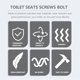 thumbnail image 3 of Set Universal Toilet Seats Screws Toilet Seats Screws Bolt Toilet Seats Hinge Bolt, 3 of 6