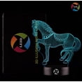 thumbnail image 6 of YSITIAN 3D Optical Illusion Night Light - 7 LED Color Changing Lamp - Cool Soft Light Safe for Kids - Creates Great Dreams YT04-517, 6 of 8