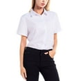 thumbnail image 3 of Womens Short Sleeve Button Down Shirts Official Collar Blouse Basic Simple Dress Shirt, S-5XL, 3 of 7