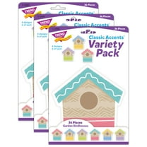 TREND Garden Birdhouses Classic Accents Variety Pack, 36 Per Pack, 3 Packs