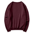 thumbnail image 5 of Women's Crew Neck Sweatshirt Long Sleeve Tops for Women Fall Clothes Outfits 2026 Fashion,Comfy Loose Fit Shirts,Casual Basic Pullover Wine 2XL, 5 of 7