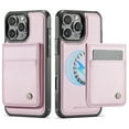thumbnail image 2 of Dteck 2 in 1 Wallet Case for iPhone 16 Pro Max Compatible with MagSafe for Men Women, Detachable Magnetic Leather Wallet Case with Card Slot Holder RFID Blocking Kickstand Cover,Pink, 2 of 7