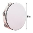 thumbnail image 6 of QHUDLV 8-inch Birch Handheld Tambourine Drum Round Percussion Add Fun to Party A8S, 6 of 9