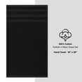 thumbnail image 4 of American Soft Linen Luxury Turkish Hand Towel Set, 100% Cotton 4 Piece Hand Face Towels for Bathroom and Kitchen, Black, 4 of 10