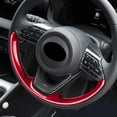 thumbnail image 3 of Car Glossy Black Steering Wheel Panel Cover Trim Decoration Frame Sticker For Aqua Yaris Sienta 202, 3 of 5