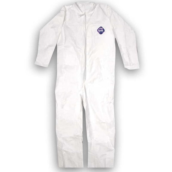 Medium Trimaco 14121 DuPont, Tyvek Disposable Coverall with No Elastic