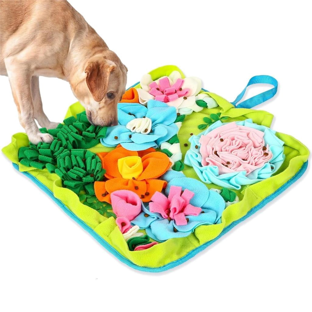 AOOOWER Washable Dog Sniffing Mat Interactive Training Toy Waterproof Snuffle Pad Slow Eating Dog Puzzle Toy for Dog Cats