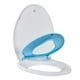 thumbnail image 2 of Asiento de Inodoro Alargado con Entrenamiento Integrado Magnético Azul para Adultos y Niños, 2 of 3