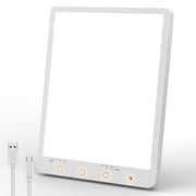 10000 Lux Light Therapy Lamp, UV-Free LED, 3 Color Temperatures, 3 Adjustable Brightness, Timer, Hanging Hole, Type-C for Home Office Travel