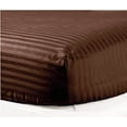 thumbnail image 3 of 1200 Thread Count 100% Egyptian Cotton 3-Piece Fitted Sheet ( 1 Fitted Sheet + 2 Pillow Covers) 15 Inches Deep Pocket Size Full XL Color Chocolate Stripe, 3 of 5