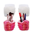 thumbnail image 5 of Silicone Resin DIY Flowerpot Mold Pen Brusher Holder Molds Indoor Decoration Mould Homemade Handmade Artcraft (Left Hand Style2), 5 of 9