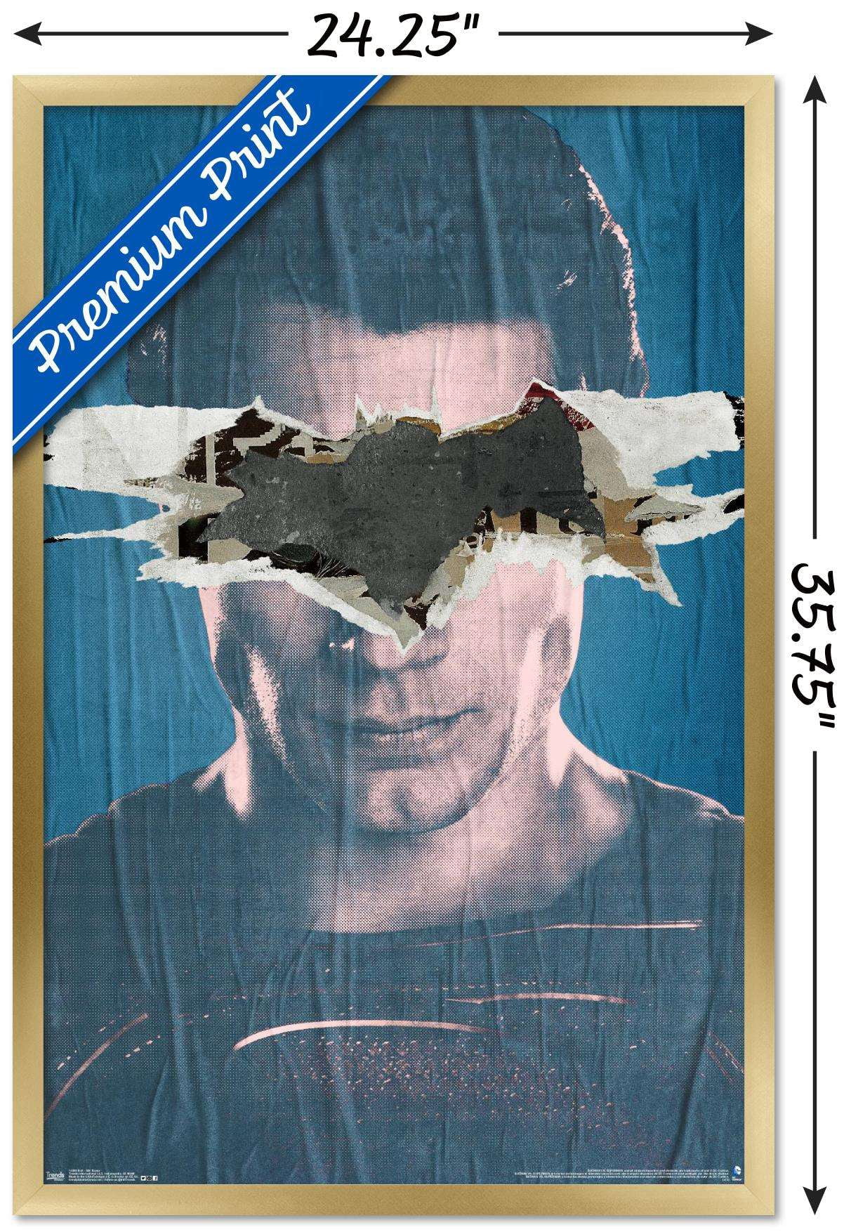 DC Comics Movie - Batman v Superman - Superman Teaser Wall Poster, 22.375" x 34", Framed