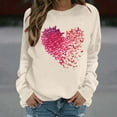 thumbnail image 6 of Fewfanhot Women Clothing Valentines Shirts Women Plaid Love Heart Valentine's Sweatshirts Blouse Tops, 6 of 9
