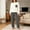 New-Gray, variant on PNTUTB Fall Winter Women's Fleece Warm Pajama Set Contrast Crew Neck Long Sleeve Pocket Top and Pant Casual Soft Loungewear Set