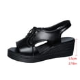 thumbnail image 2 of Xucatan Women's Floral Embroidered Up Wedge Sandals, Peep Toe Espadrille Slippers with Side Cutouts, Chunky Platform Thick Sole Casual Summer Shoes, Versatile Design for Beach Outdoor Gift, 2 of 9