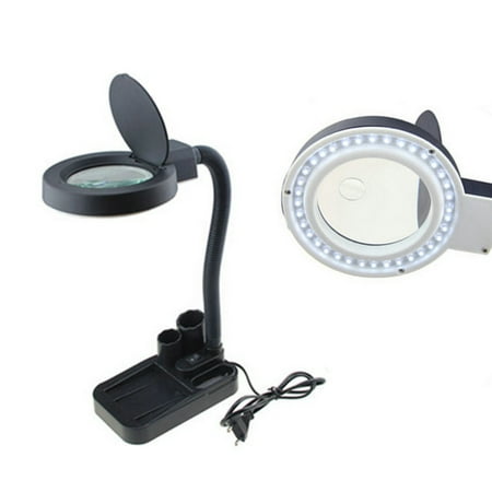 Adjustable 40 Led Magnifying Desk Lamp 5x 10x Magnifier And Desk