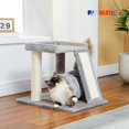 thumbnail image 3 of Small Cat Tree with Cat Play Tunnel Cat Tower Cat Scratching Post with Large Top Cat Perch and Scratching Board for Indoor Cats ShopWise Round, 3 of 7