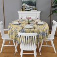 thumbnail image 2 of Pioneer Flower Floral Print Pattern Round Tablecloth 60"x60",Wrinkle Wipeable Table Cloth for Kitchen Dining Room Picnic Patio Party, 2 of 6