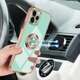 thumbnail image 6 of for Case iPhone 11 Pro Max Case for Women with Ring Holder, 360 Degree Rotation Kickstand Girly Cases Bling Glitter Plating Rose Gold Edge Slim Soft Luxury Protective Cover Cases for Girls, 6 of 17